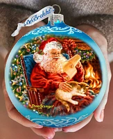 Designocracy House Warming Santa Large Mercury Glass Collectible Ornaments D. Gelsinger