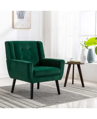 Simplie Fun Modern Soft Velvet Material Ergonomics Accent Chair Living Room Chair Bedroom Chair Home Chair