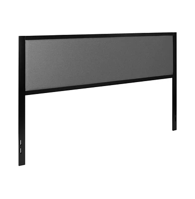 Merrick Lane West Avenue King Headboard Upholstered With Metal Frame And Adjustable Rail Slots