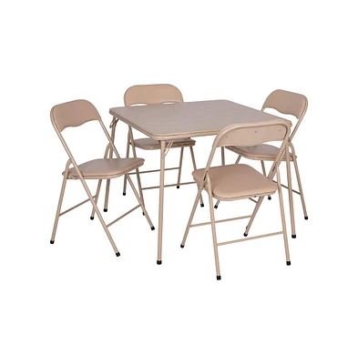 Emma+Oliver 5 Piece Folding Card Table And Chair Set