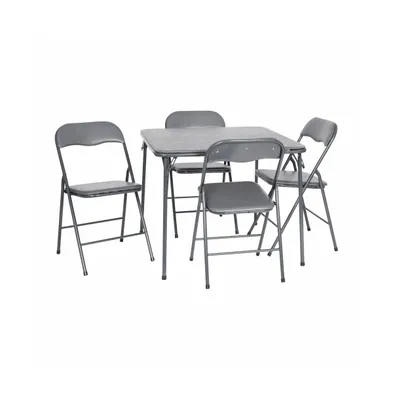 Emma+Oliver 5 Piece Folding Card Table And Chair Set