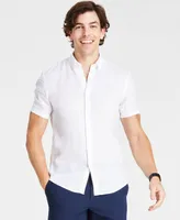 Michael Kors Men's Slim-Fit Yarn-Dyed Linen Shirt