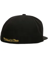 Men's Mitchell & Ness Black Marquette Golden Eagles Lifestyle Fitted Hat