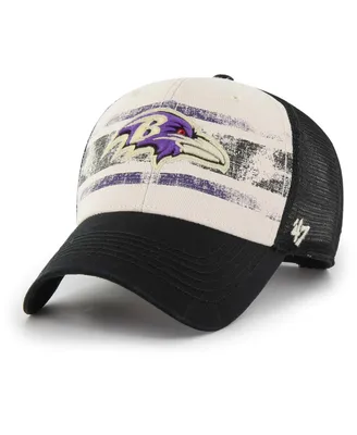 Men's '47 Brand Cream Baltimore Ravens Breakout Mvp Trucker Adjustable Hat