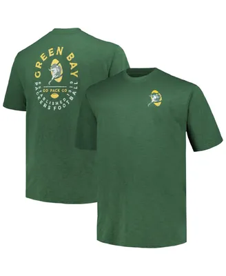 Men's Profile Green Green Bay Packers Big and Tall Two-Hit Throwback T-shirt
