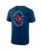 Men's Profile Navy Houston Texans Big and Tall Two-Sided T-shirt