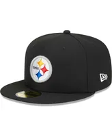 Men's New Era Black Pittsburgh Steelers Camo Undervisor 59FIFTY Fitted Hat