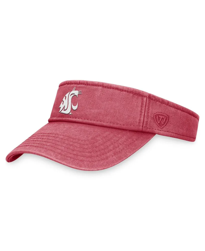 Men's Top of the World Crimson Washington State Cougars Terry Adjustable Visor