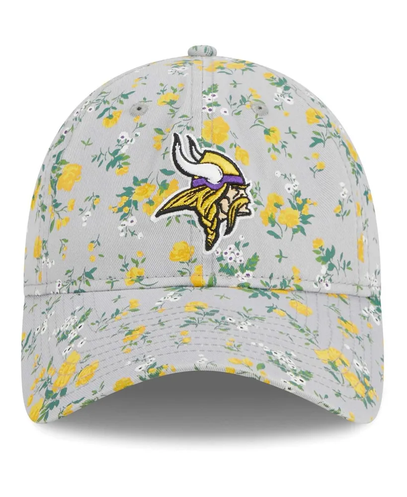 Women's New Era Gray Minnesota Vikings Bouquet 9TWENTY Adjustable Hat