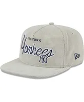 Men's and Women's New Era Gray New York Yankees Corduroy Golfer Adjustable Hat