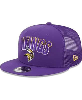 Men's New Era Purple Minnesota Vikings Grade Trucker 9FIFTY Snapback Hat