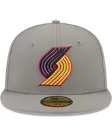 Men's New Era Gray Portland Trail Blazers Color Pack 59FIFTY Fitted Hat