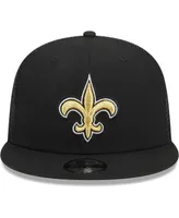 Big Boys and Girls New Era Black New Orleans Saints Main Trucker 9FIFTY Snapback Hat