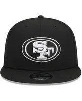 Men's New Era Black San Francisco 49ers Main Trucker 9FIFTY Snapback Hat