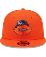 Men's New Era Orange Chicago Bears Throwback Main 59FIFTY Fitted Hat