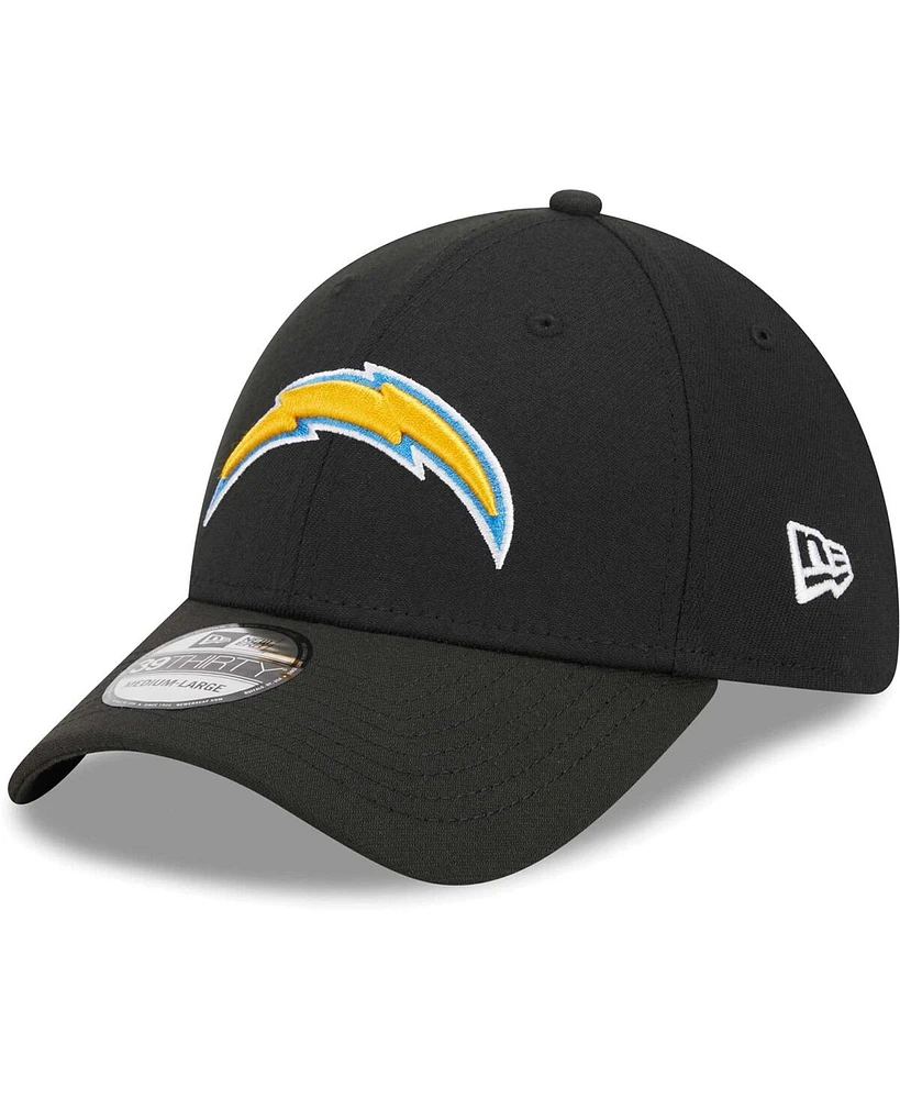 Men's New Era Black Los Angeles Chargers Main 39THIRTY Flex Hat