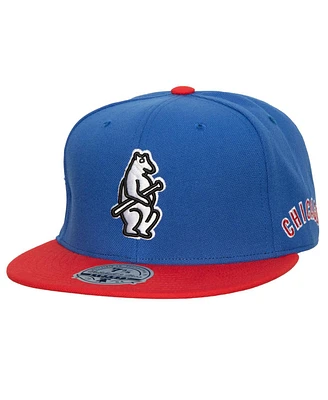 Men's Mitchell & Ness Royal, Red Chicago Cubs Bases Loaded Fitted Hat