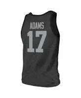 Men's Majestic Threads Davante Adams Black Las Vegas Raiders Player Name and Number Tri-Blend Tank Top
