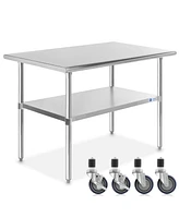 Gridmann x Inch Stainless Steel Table w/ 4 Casters