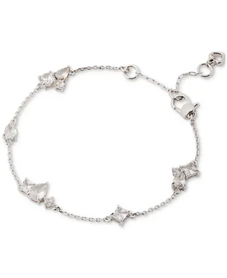Kate Spade New York Silver-Tone Crystal Scatter Link Bracelet