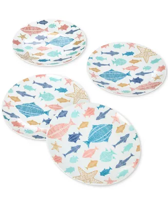 The Cellar Fish Salad Plates, Set of 4, Created for Macy's