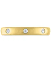 Diamond Studded Band (1/4 ct. t.w.) in 14k Gold-Plated Sterling Silver - Gold