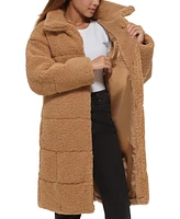 Levi's Women's Long Sherpa Snap-Closure Teddy Coat