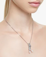 Swarovski Silver-Tone Disney Donald Duck Crystal Layered Pendant Necklace, 16-1/2" + 3" extender