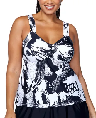 Raisins Curve Plus Size Rimini Tankini Top