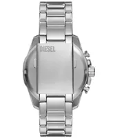 Diesel Men's Baby Chief Chronograph Silver-Tone Stainless Steel Watch 43mm