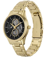 A|X Armani Exchange Men's Dante Multifunction Gold-Tone Stainless Steel Watch 42mm