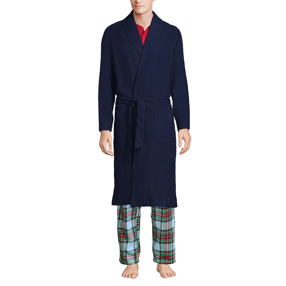 Lands' End Men's Flannel Robe