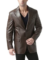 Bgsd Men Two-Button Leather Blazer