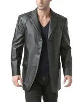 Bgsd Men Liam Three-Button Leather Blazer