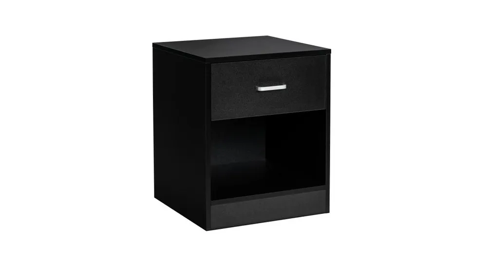 Modern Nightstand with Storage Drawer and Cabinet