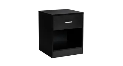 Modern Nightstand with Storage Drawer and Cabinet