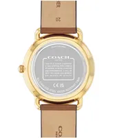 Coach Unisex Elliot Saddle Leather Watch 41mm