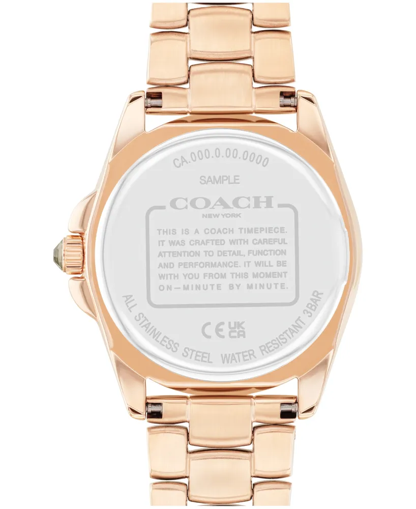 Coach Women's Greyson Rose Gold-Tone Stainless Steel Watch 36mm