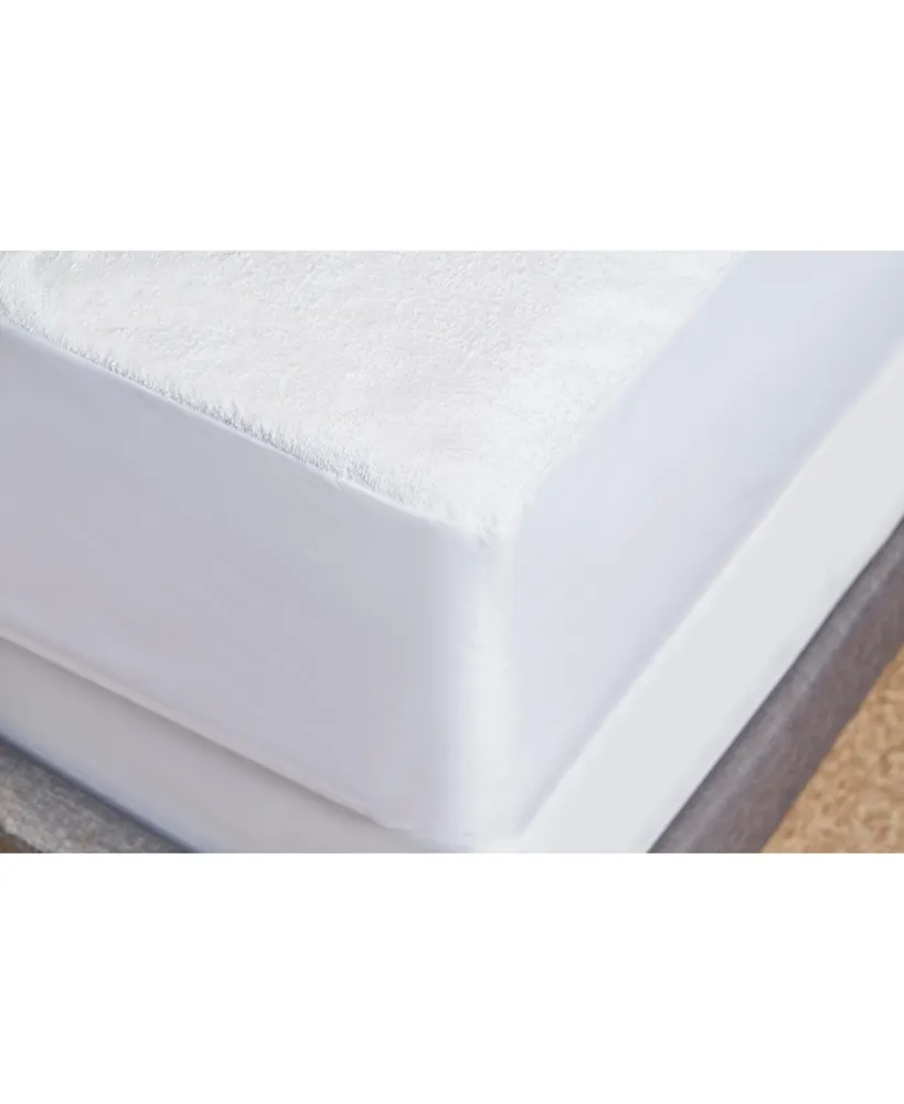 Guardmax Waterproof and Zippered Terry Cotton Mattress Encasement - Twin Size - White