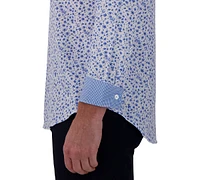 Report Collection Men's Slim-Fit Floral-Print Shirt