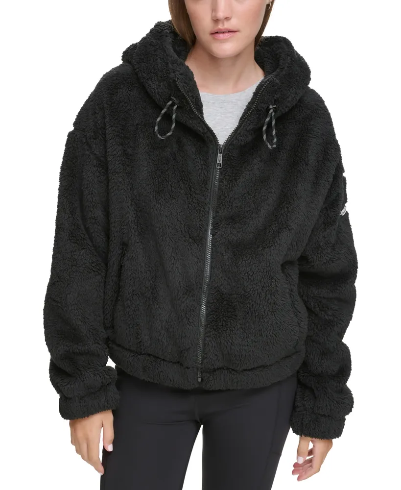 Calvin Klein Performance Women's Sherpa Zip-Front Hoodie