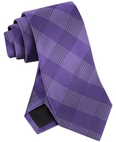 Calvin Klein Men's Aiden Blue Grid Tie