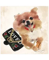 Empire Art Direct "Pomeranian" Unrameled Free Floating Tempered Glass Panel Graphic Dog Wall Art Print 20" x 20", 20" x 20" x 0.2" - Multi