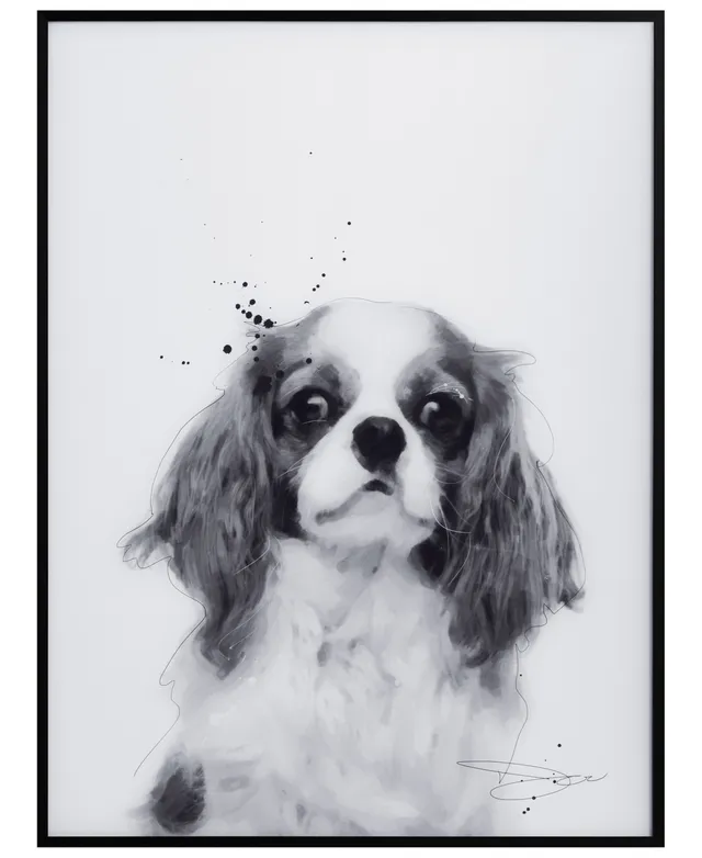 Empire Art Direct Cocker Spaniel Pet Paintings on Printed Glass Encased  with A Black Anodized Frame, 24 x 18 x 1 - Macy's