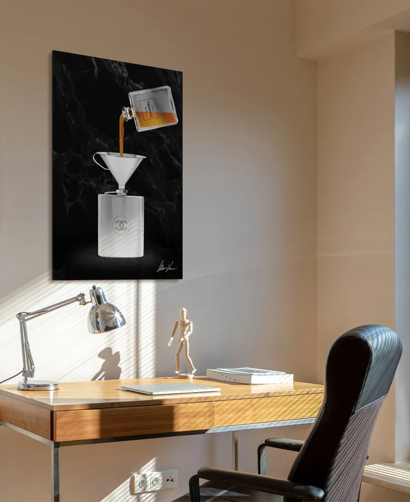 Empire Art Direct "Coco Lavish Libations" Frameless Free Floating Tempered Glass Panel Graphic Wall Art, 24" x 36" x 0.2"