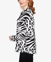 Ruby Rd. Petite Bold Animal Print Shacket Jacket