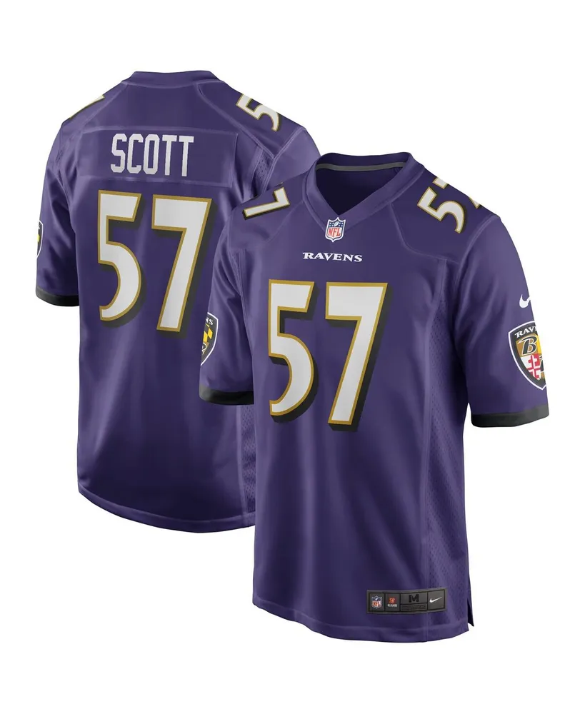 Men's Nike Bart Scott Purple Baltimore Ravens Game Retired Player Jersey