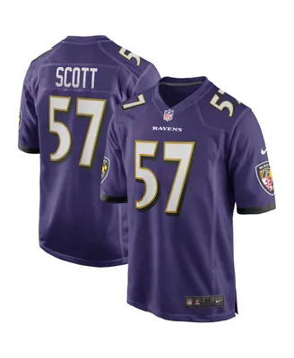 Men's Nike Bart Scott Purple Baltimore Ravens Game Retired Player Jersey