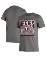 Men's adidas Heather Charcoal Texas A&M Aggies 13 Ncaa Team National Championships Reminisce Tri-Blend T-shirt