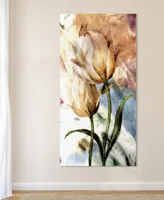 Empire Art Direct "Pastel Fleur I" Frameless Free Floating Reverse Printed Tempered Glass Wall Art, 72" x 36" x 0.2"